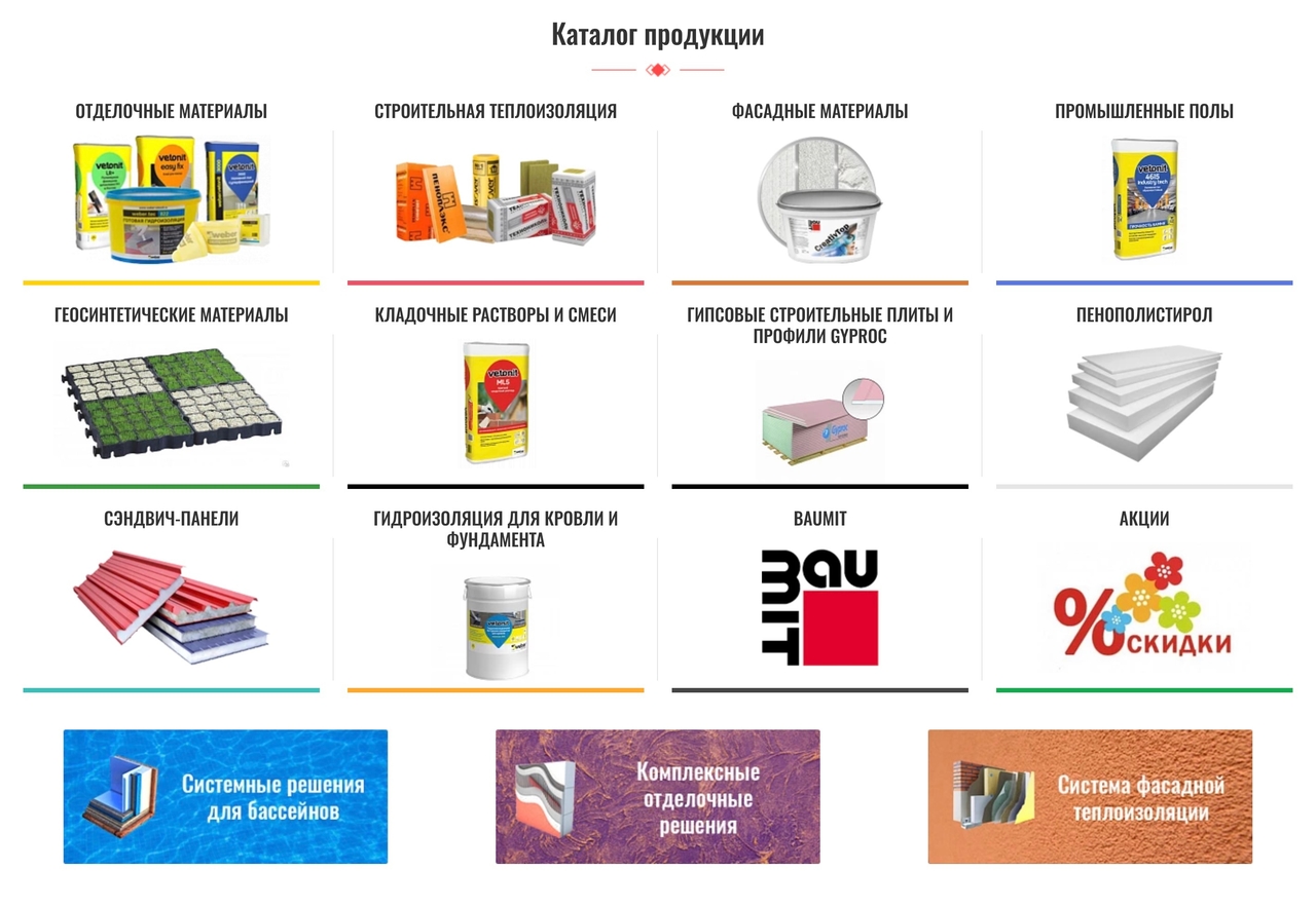 Категории в каталоге